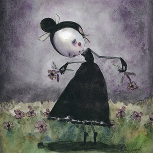 Gloomy Girl (print of an original painting by Sophia Rapata)