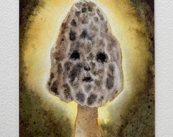 Baby Morel (5”x7” print of an original painting by Sophia Rapata)