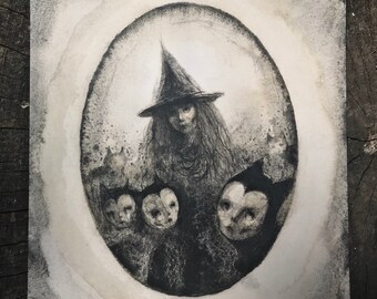 8"x10" Mama & Familiars (print of an original painting by Sophia Rapata)