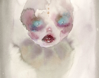 Alien Spirit Above My Bed (print of my original painting)
