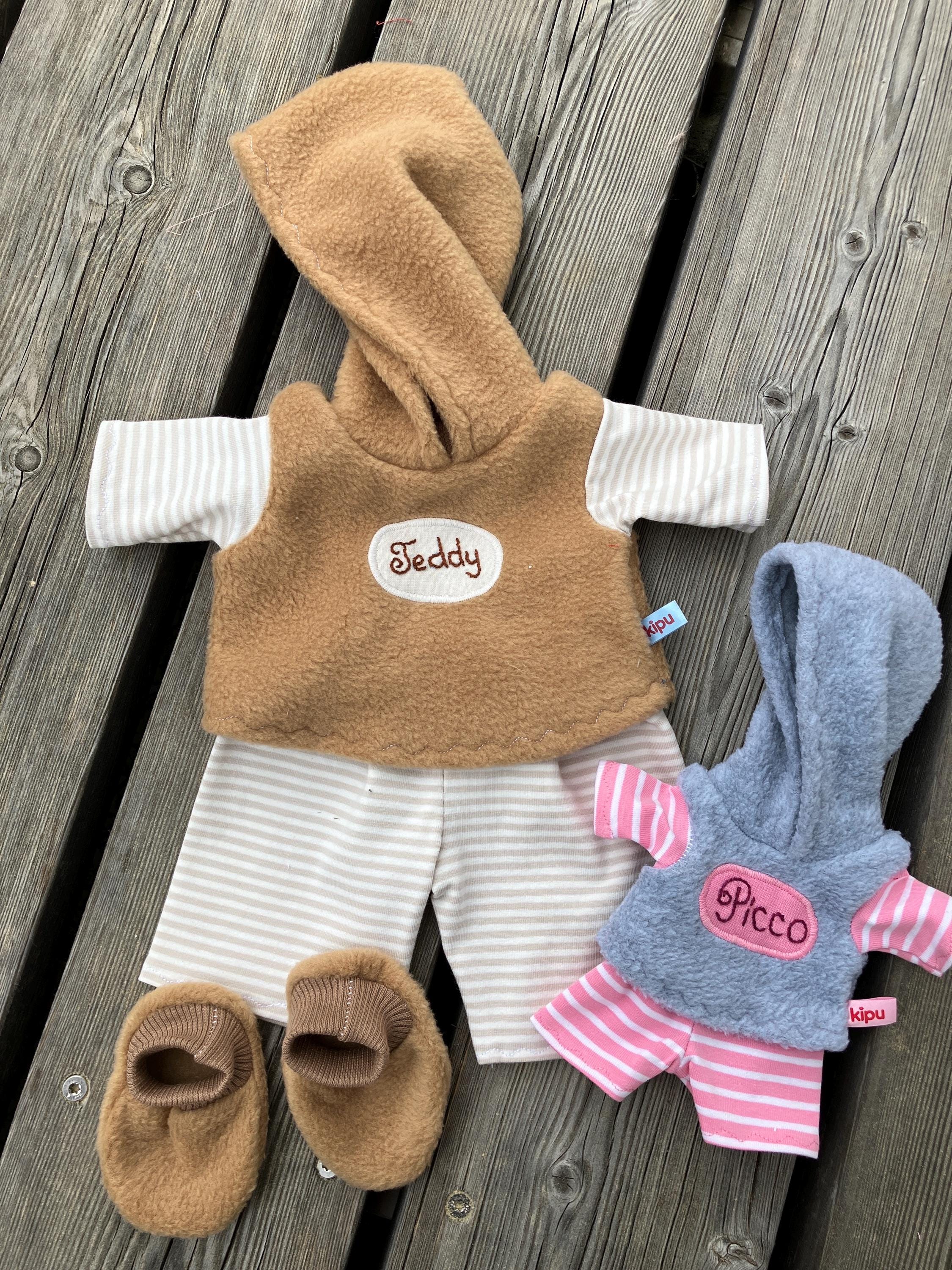 Ropa Para Osito De Peluche 40cm | Sudadera Con Capucha Y Jeans De Corazón Esponjoso | Conjunto Tierno Y Regalo Ideal