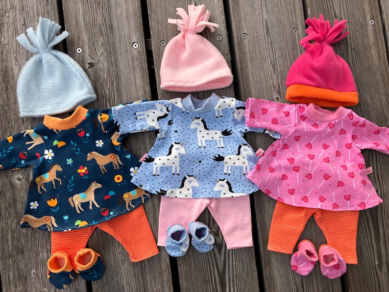 Clothing set size 36-38 cm for My First Baby dolls, doll clothes, pony, doll fashion, pony, unicorn, sweetheart image 1