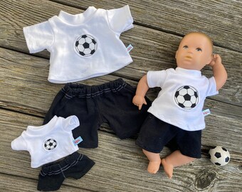 Kleidung Fussball Dress für Puppen div. Grössen 20 cm - 45 cm Kleidung Shirt + Hose