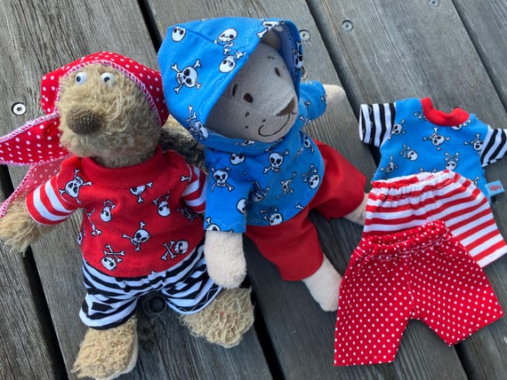 Kleidung für Bären Gr. 22 - 23 cm Pirat Bärenkleidung Plüschie Teddy PIRATEN handmade
