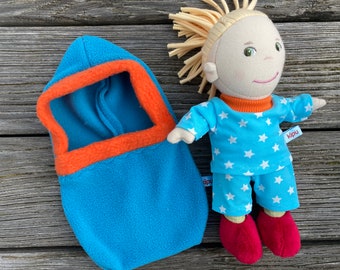 Gute Nacht SET  für mini Puppen Gr. 20 cm Puppenkleidung handmade