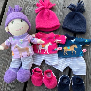 Doll clothes size 20 cm for mini dolls winter set horse hotti hüh