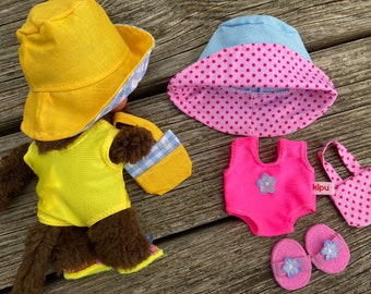 SWIMSUIT bath set 4 pieces. for monkey size. 20 cm doll clothes summer set