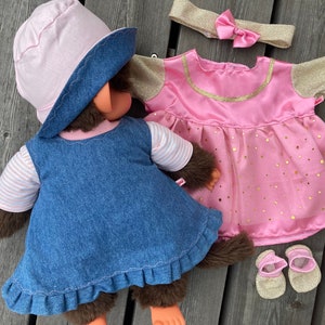 Clothing size xxl 45 - 50 cm for plush monkey teddy bear dress jeans princess