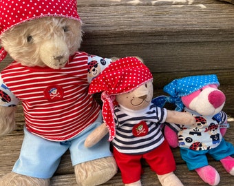 Clothing for bears size. 22 / 35 cm pirate bear clothes plushie teddy PIRATES handmade
