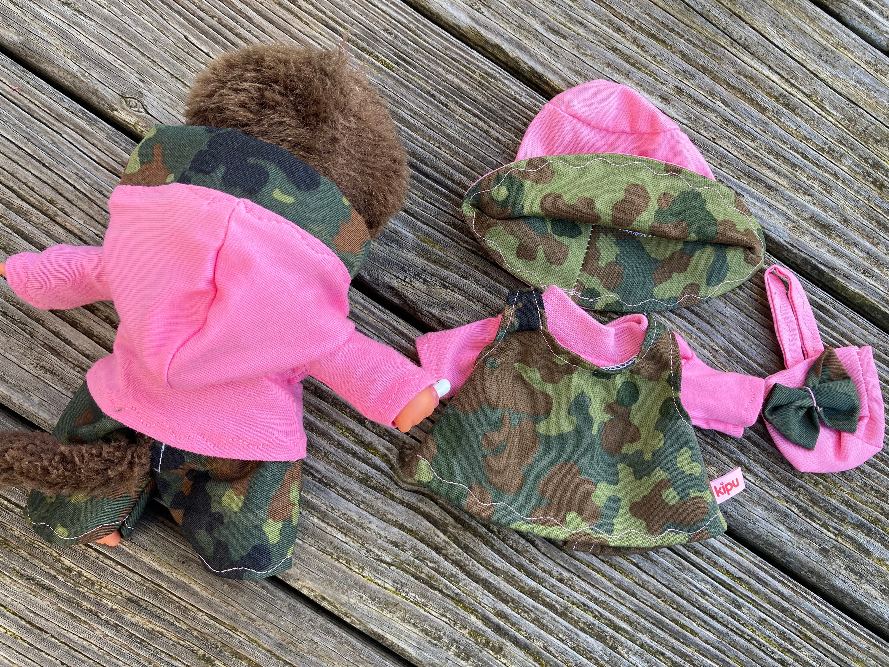 Handgemachte Camouflage-Outfits Für 20 Cm Plüschaffen & Teddys – Süße Mini-Soldatenkleidung