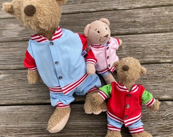 College jacket size 20-22 / 30-35 cm clothes handmade for bears bear clothes plushie teddy