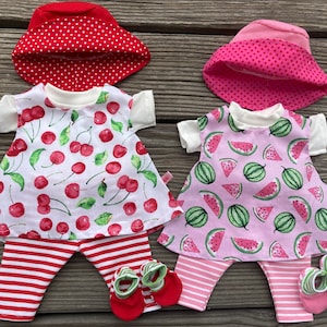 Doll clothes size 36 - 38 cm suitable for my first baby dolls cherry melon dress