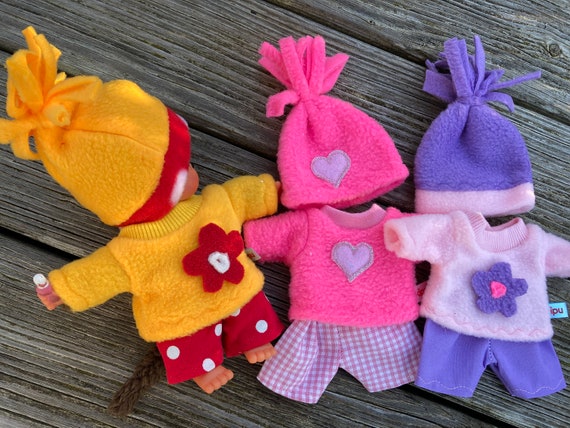 Handgemachte Puppenkleidung Für 20 Cm Plüschtiere – 5-teiliges Winterset Mit Pulli, Röckchen & Mehr