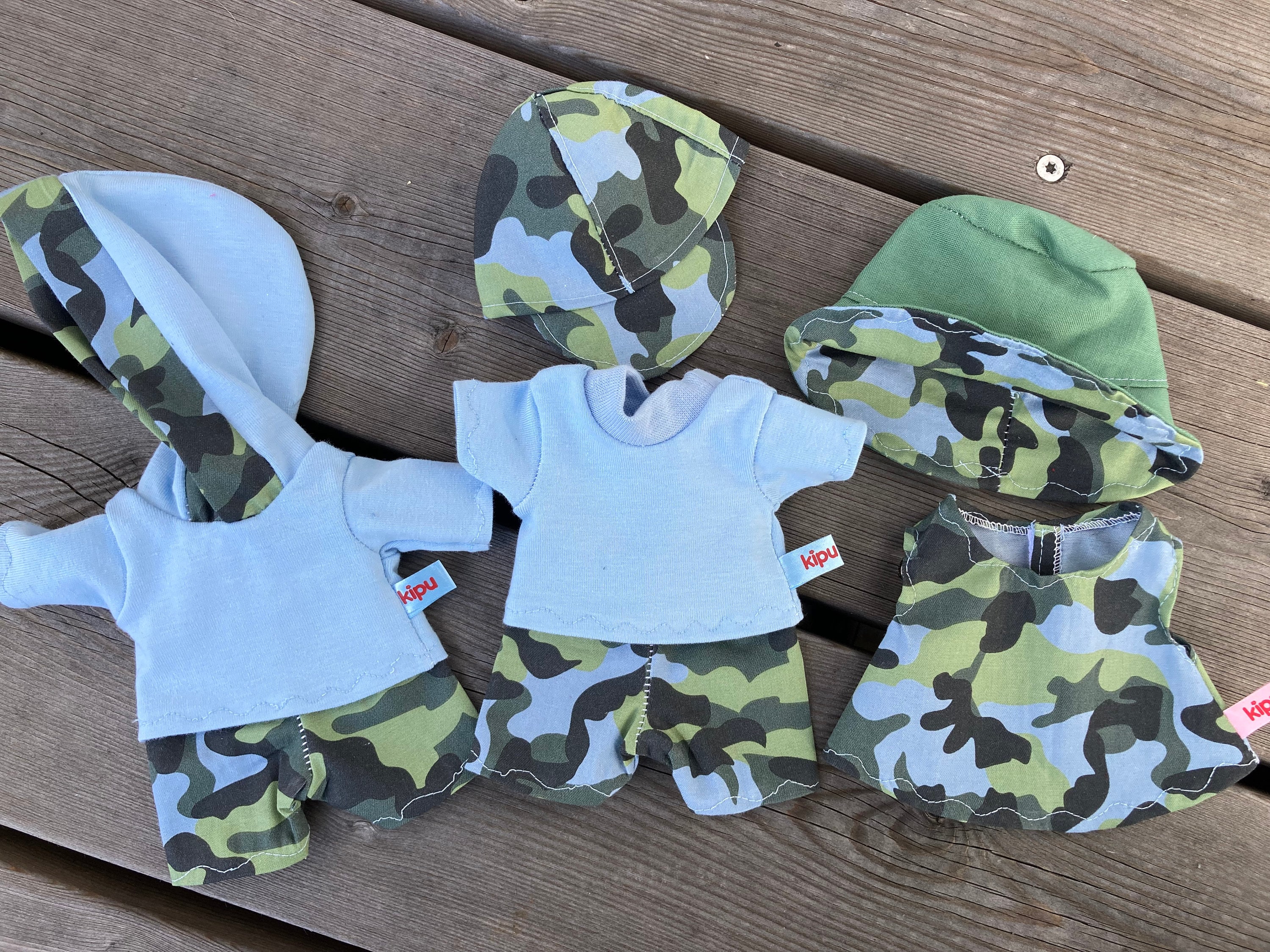Clothes for Monkeys, Size 20 Cm, Doll Clothes, Camouflage, Twins