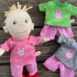 Doll clothes handmade for small mini dolls size. 20 cm clothing Easter bunny EASTER shirt + pants