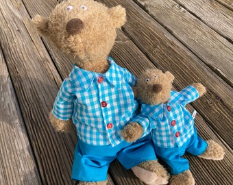 Kleidung Hemd + Hose für Bären Gr. 22 / 35 cm Hoodie + Hose Bärenkleidung Plüschie Teddy Bär