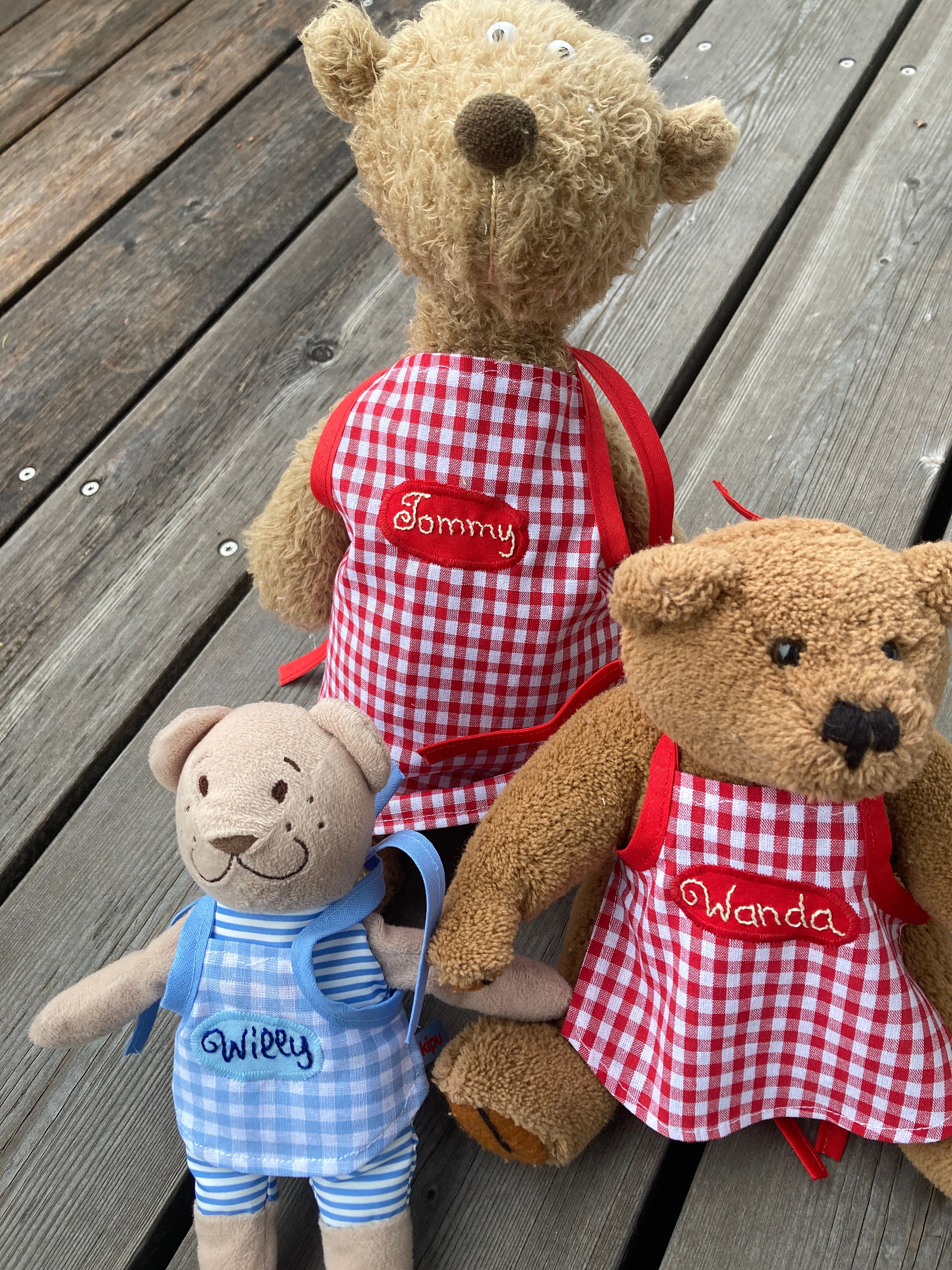 Mini Apron With Name for Teddy Bear Doll Plushie Monkey Sheep