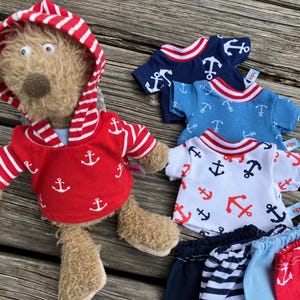 Clothing for bears size 20-23 cm hoodie shirt pants mix it bear clothing plushie teddy ANCHOR maritime