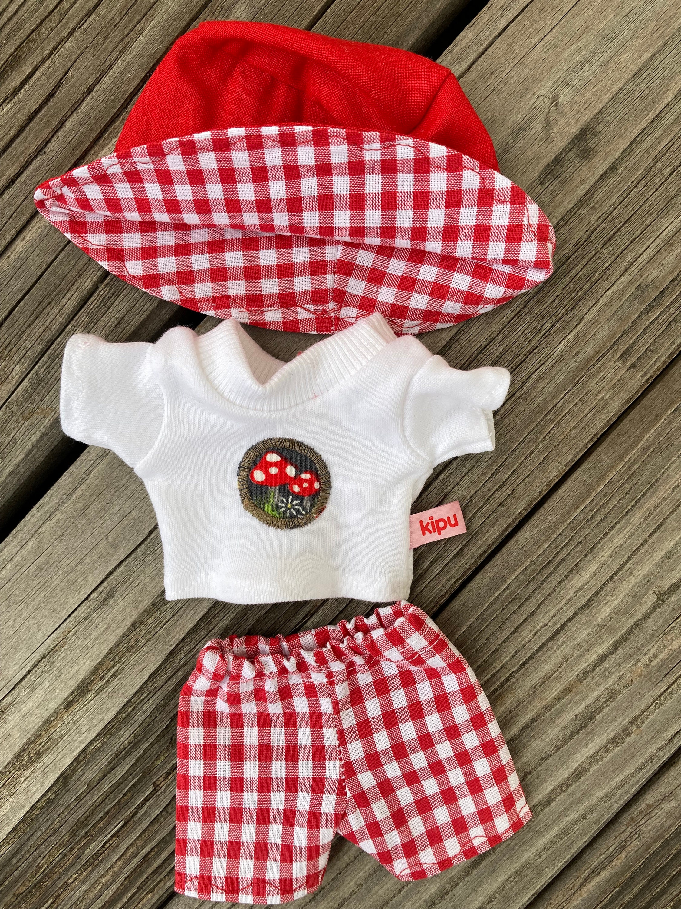 Handgemachtes Puppenkleidung-Set - Pulli + Hose + Mütze Für 20 Cm Plüschtiere