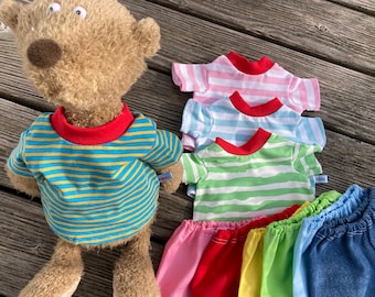 Clothing size 30 - 35 cm for bears T-shirt + trousers bear clothing mix it