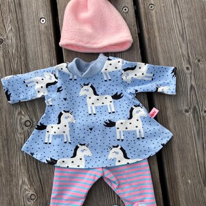 Clothing set size 36-38 cm for My First Baby dolls, doll clothes, pony, doll fashion, pony, unicorn, sweetheart Einhorn Winter II