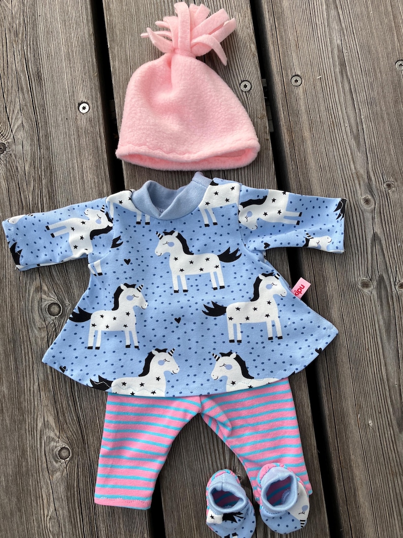 Clothing set size 36-38 cm for My First Baby dolls, doll clothes, pony, doll fashion, pony, unicorn, sweetheart Einhorn Winter II