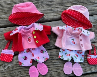 Puppenkleidung Gr. 20 cm für Plüsch Äffchen Sommer Outfit mit Jacke