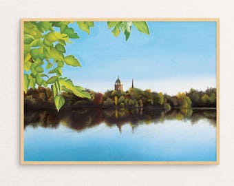 University of Notre Dame Oil Painting Print