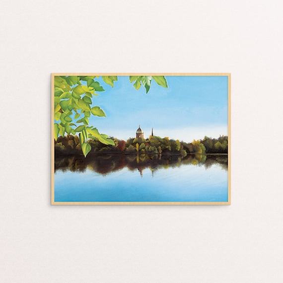 University of Notre Dame Oil Painting Print