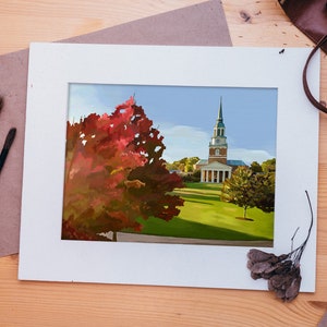 Wait Chapel - Wake Forest University - Oil Painting Print