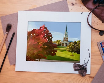 Wait Chapel - Wake Forest University - Oil Painting Print