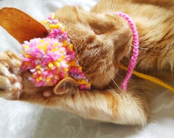 Small Pet Bandana Handmade Pet Bandana for Cat or Dog Reversible Pet Bandana.