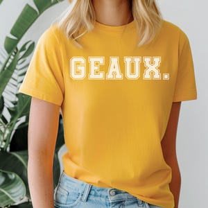 Louisiana college Football TShirt Geaux Tigers Tee purple gold Game day apparel T-shirt Tigers fan tailgate outfit football fan sports Gear