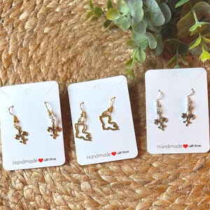 New Orleans Louisiana Mardi Gras earrings Fat Tuesday gift festival accessories NOLA parade apparel Fleur de lis gold silver charm jewelry