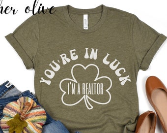 St patricks day realtor shirt, realtor shirt, st pattys day, tshirt, realtor gift, real estate agent gift, real estate patricks day