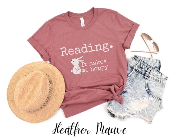 Reader Easter shirt, shirt for readers, spring Tee, Teacher reading tee, librarian shirt, Librarian gift, Library teacher, book nerd, bunny