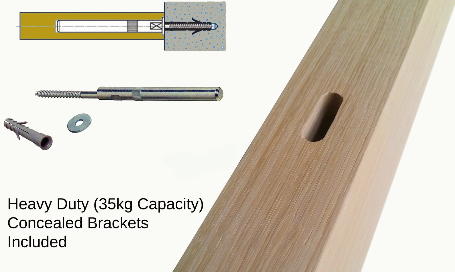 Floating Shelf Bracket / Concealed Shelf Support / Hardware / Etsy