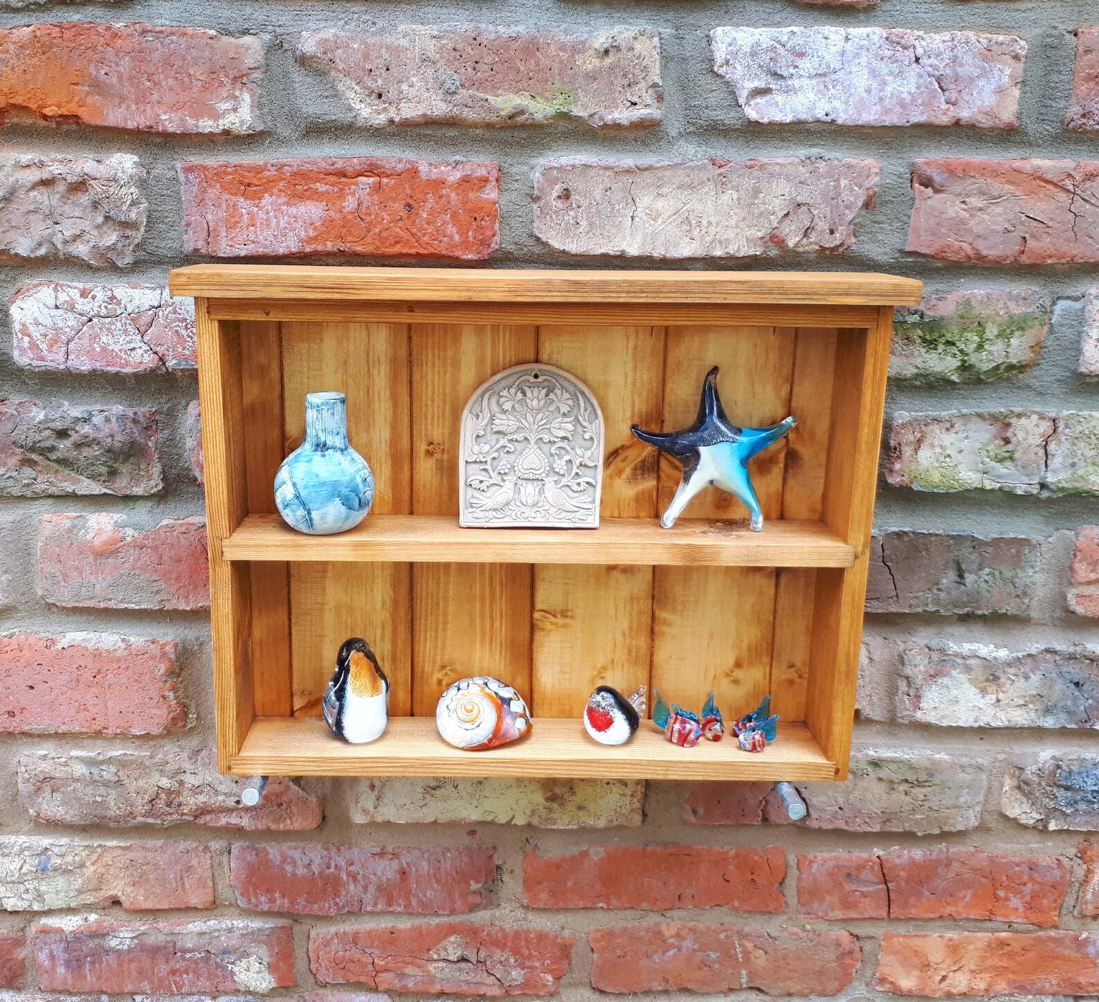 Handmade Rustic Wall Display 2 3 or 4 Shelf Tiers Etsy UK