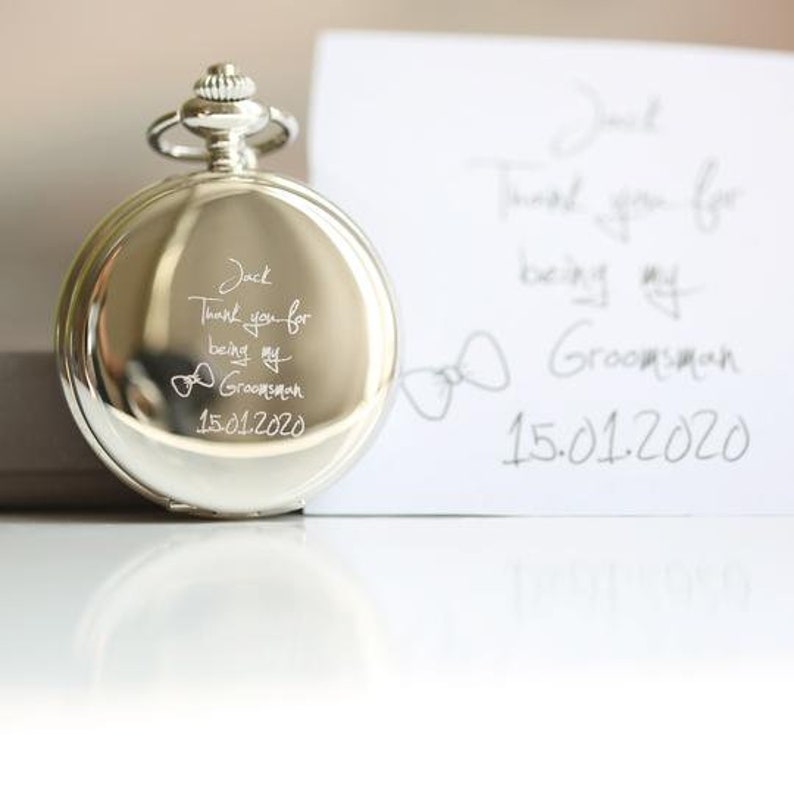 Personalized Skeleton Pocket Watch Engraved Font or Etsy
