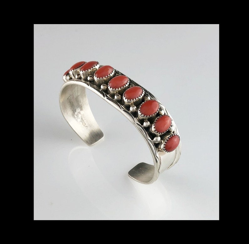 Sterling and Spiny Oyster Bracelet by Rex Abetia