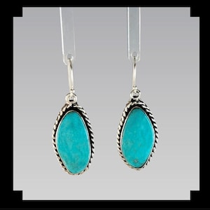 Handcrafted Sterling and Turquoise Earrings
