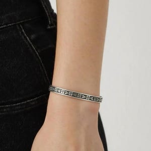 Stackable White Fox Sterling Accent Bracelet