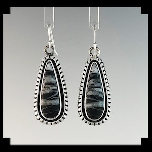 Handcrafted Sterling and White Buffalo Earrings