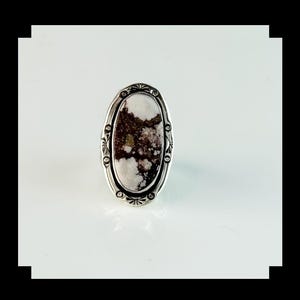 Sterling and Wild Horse Magnesite Ring Size 6 3/4