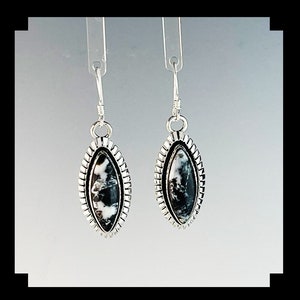 Handmade Sterling and White Buffalo Earrings