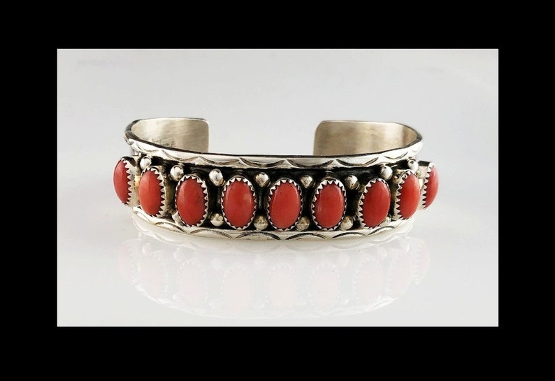 Sterling and Spiny Oyster Bracelet by Rex Abetia