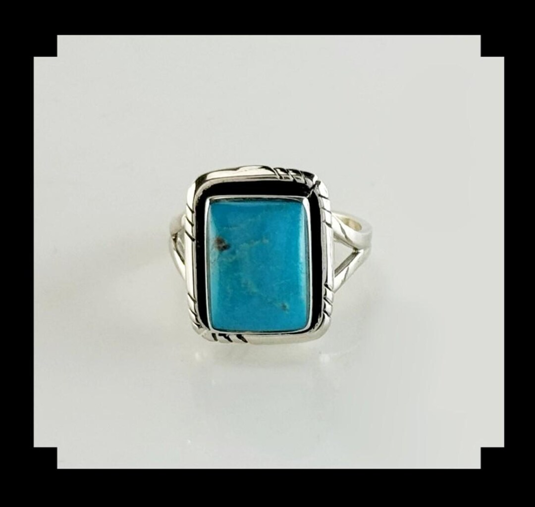 Handcrafted Sterling Silver and Kingman Turquoise Ring Size 10 - Etsy