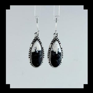 Handcrafted Sterling and White Buffalo Earrings