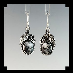 Handcrafted Sterling and White Buffalo Earrings