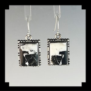 Sterling and White Buffalo Earrings